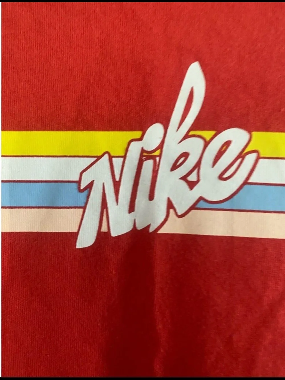 Nike Red Sleeveless Romper with Retro Stripe. Size 3XL